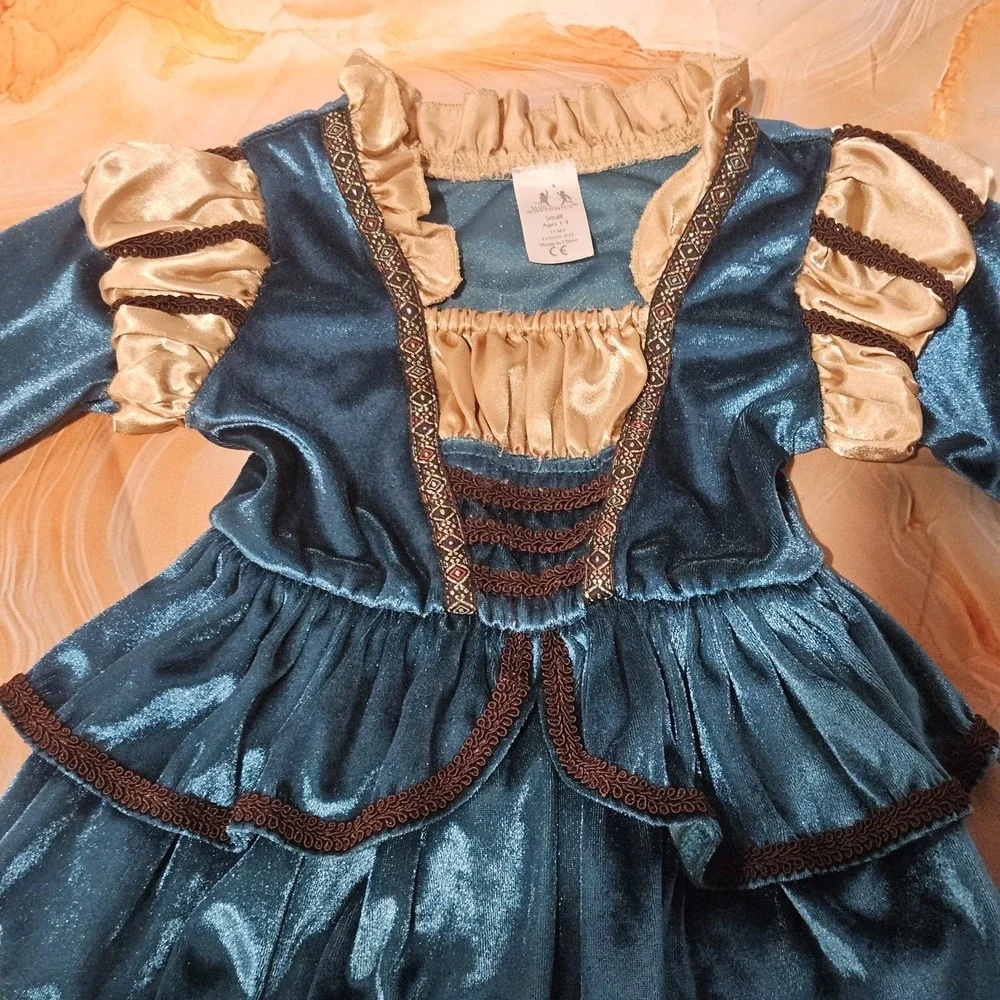 Little Adventures Merida Brave Princess Costume Dress Girls Small 1-3